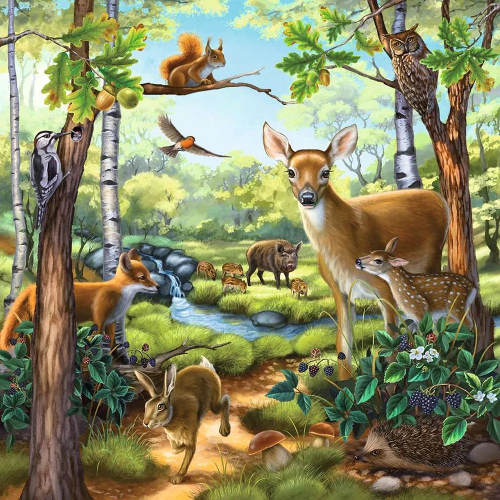 Ravensburger - 3 x 49Pc Forest Zoo & Pets Puzzle