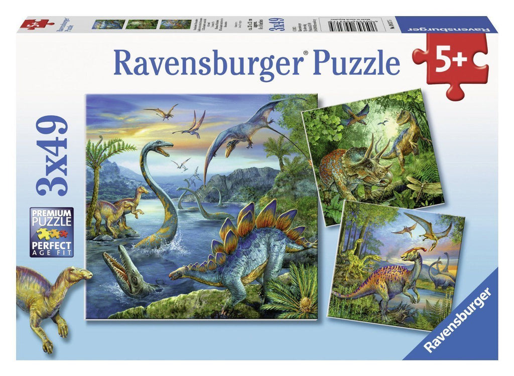 Ravensburger - 3 x 49Pc Dinosaur Fascination Puzzle 3x49Pc