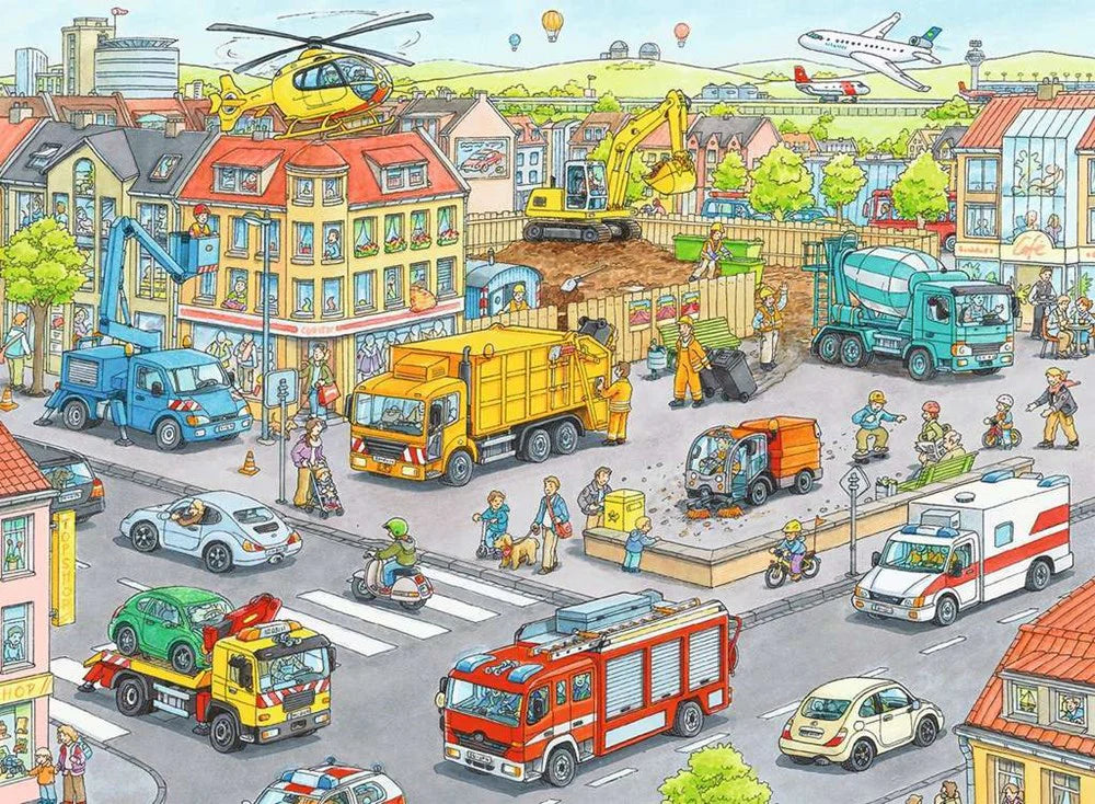 Ravensburger - 100Pc Vehicles in the City Puzzle
