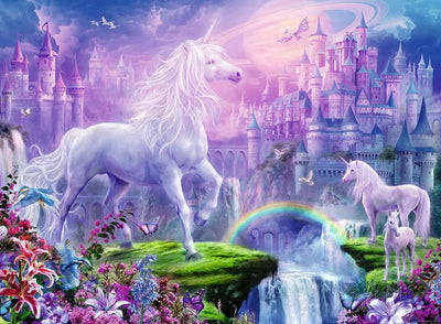 Ravensburger- 100Pc Glitter Unicorn Kingdom Puzzle