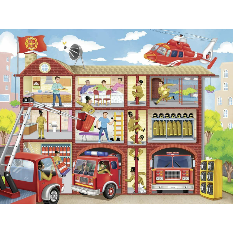 Ravensburger - 100Pc Firehouse Frenzy Puzzle