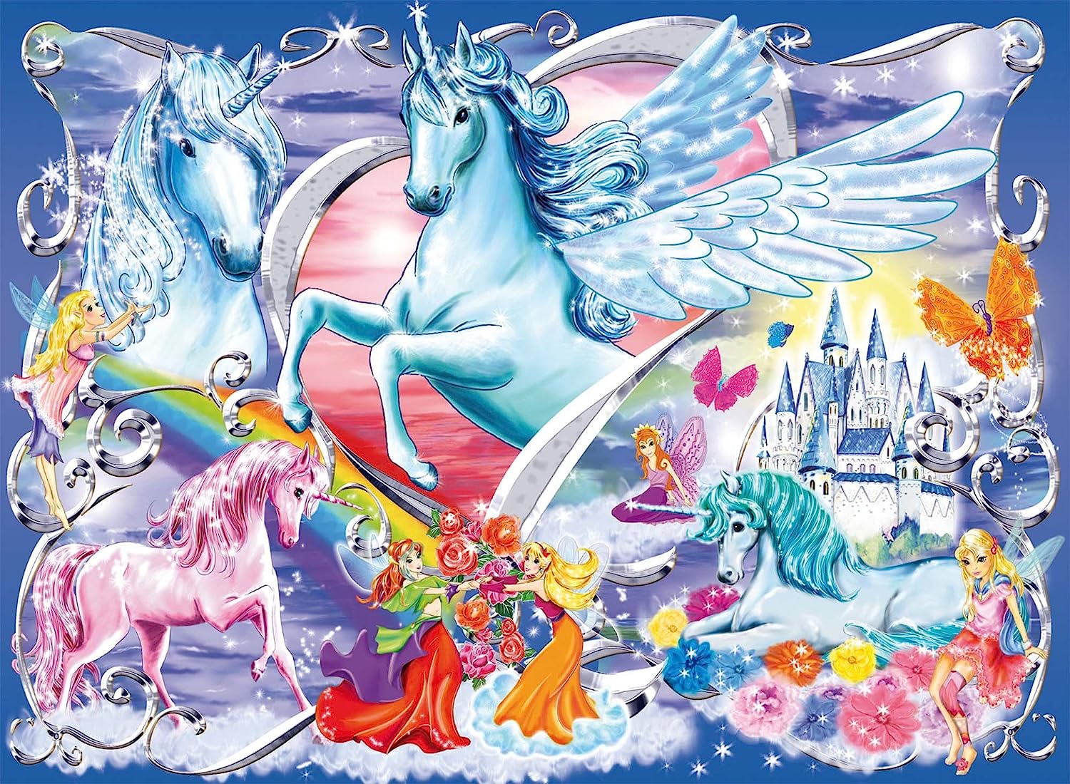 Ravensburger - 100Pc Amazing Unicorns Glitter Puzzle