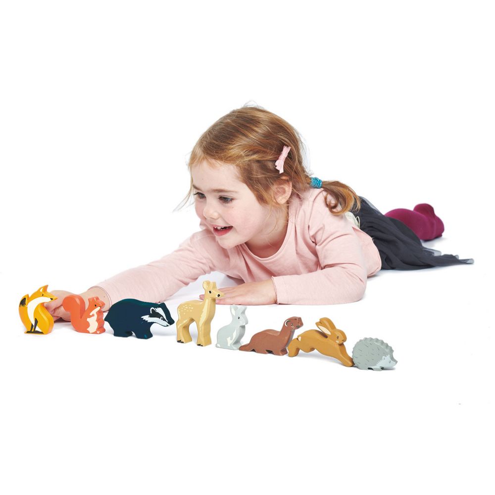 Tender Leaf Toys - 1 Piece Woodland Animals Display Shelf Set