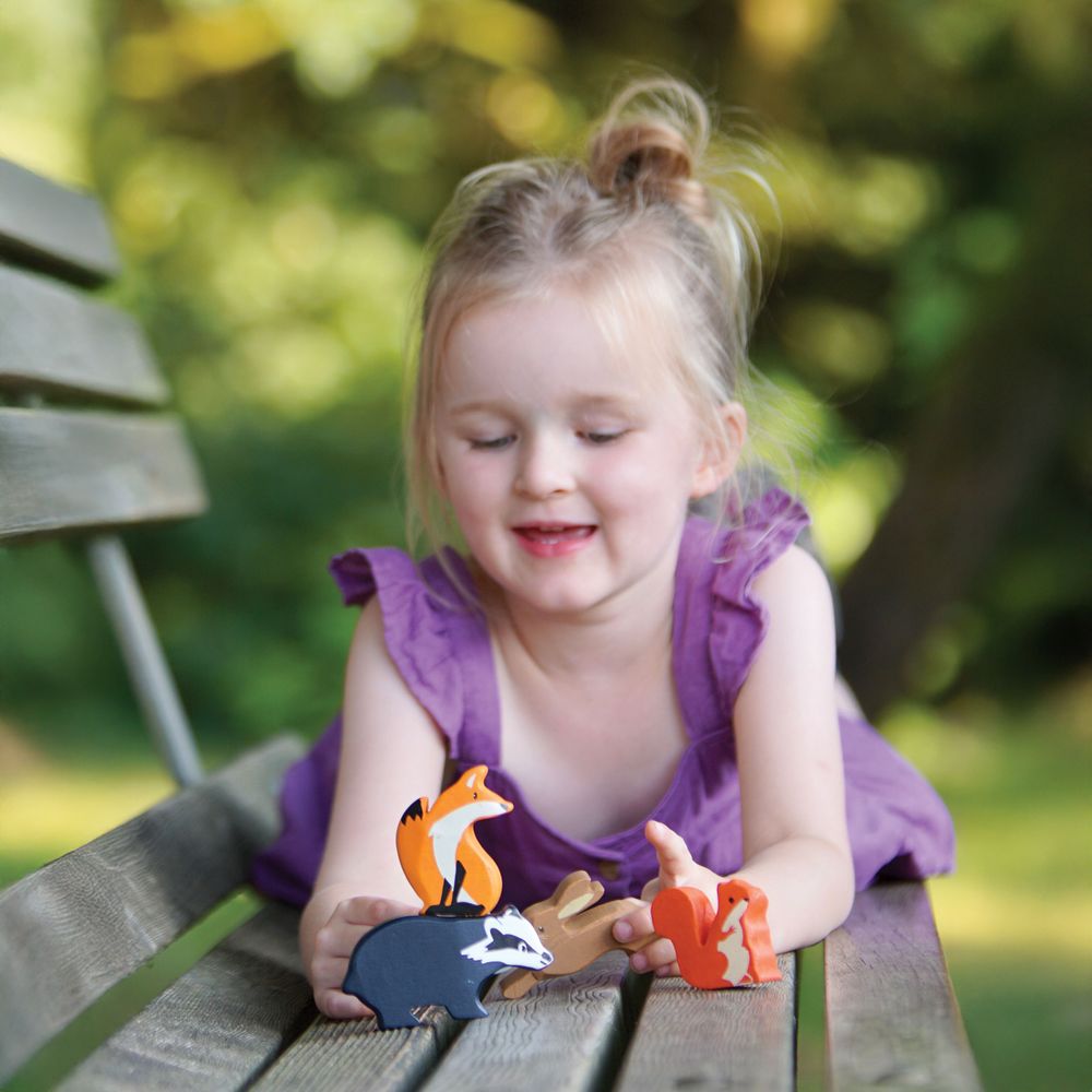 Tender Leaf Toys - 1 Piece Woodland Animals Display Shelf Set