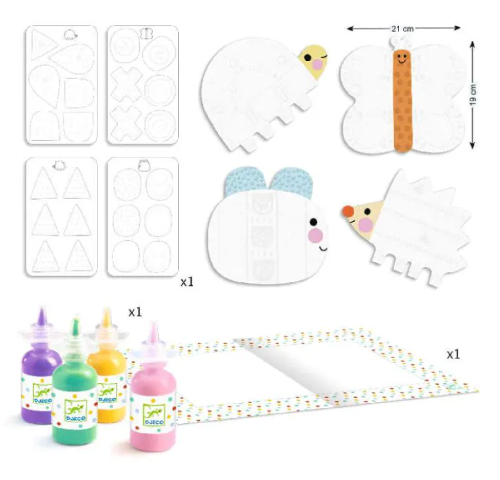 Djeco - Small Forms Magic Finger Painting Set