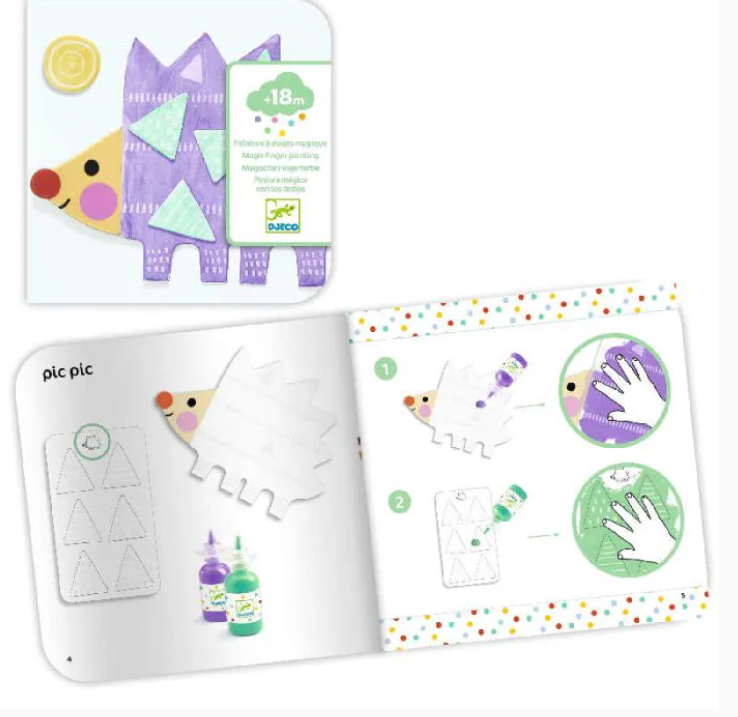 Djeco - Small Forms Magic Finger Painting Set