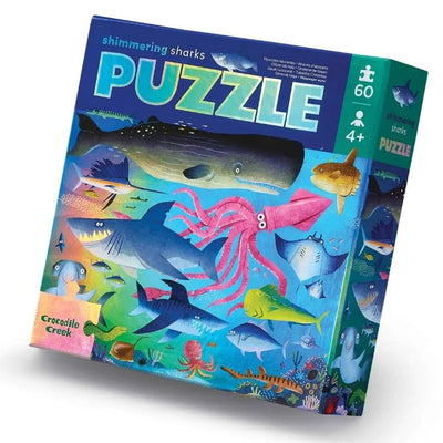 Crocodile Creek - Puzzle Foil 60pcs - Shimmering Sharks