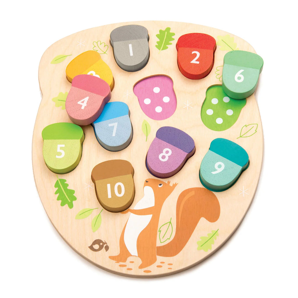 Tender Leaf Toys - How Many Acorns Wooden Puzzle