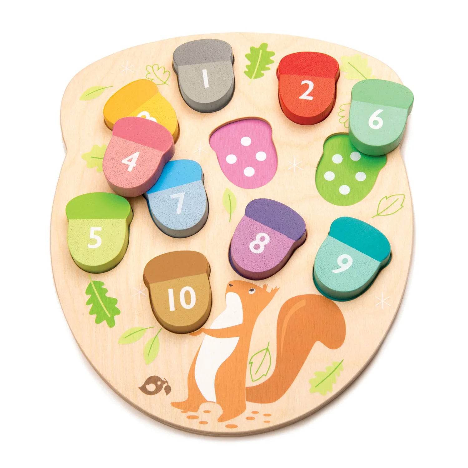 Tender Leaf Toys - How Many Acorns Wooden Puzzle
