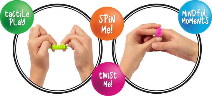 Sensory Sprouts - Textured Fidget Rings 12pk