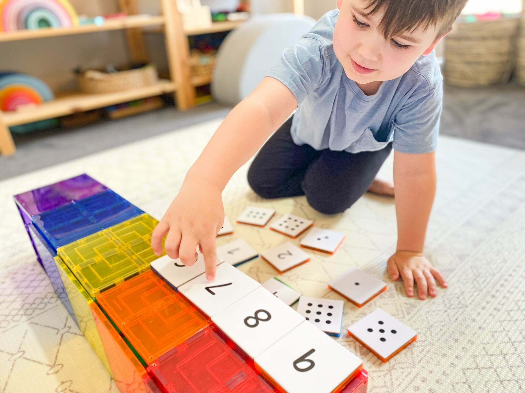 Learn & Grow - Magnetic Tile Toppers - Numeric (40 Piece)