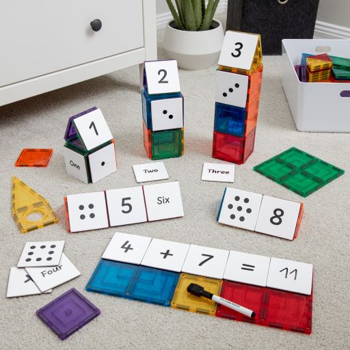 Learn & Grow - Magnetic Tile Toppers - Numeric (40 Piece)