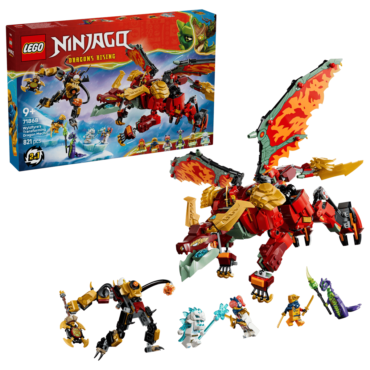Lego - Ninjago Wyldfyre's Transforming Dragon Mech 71868