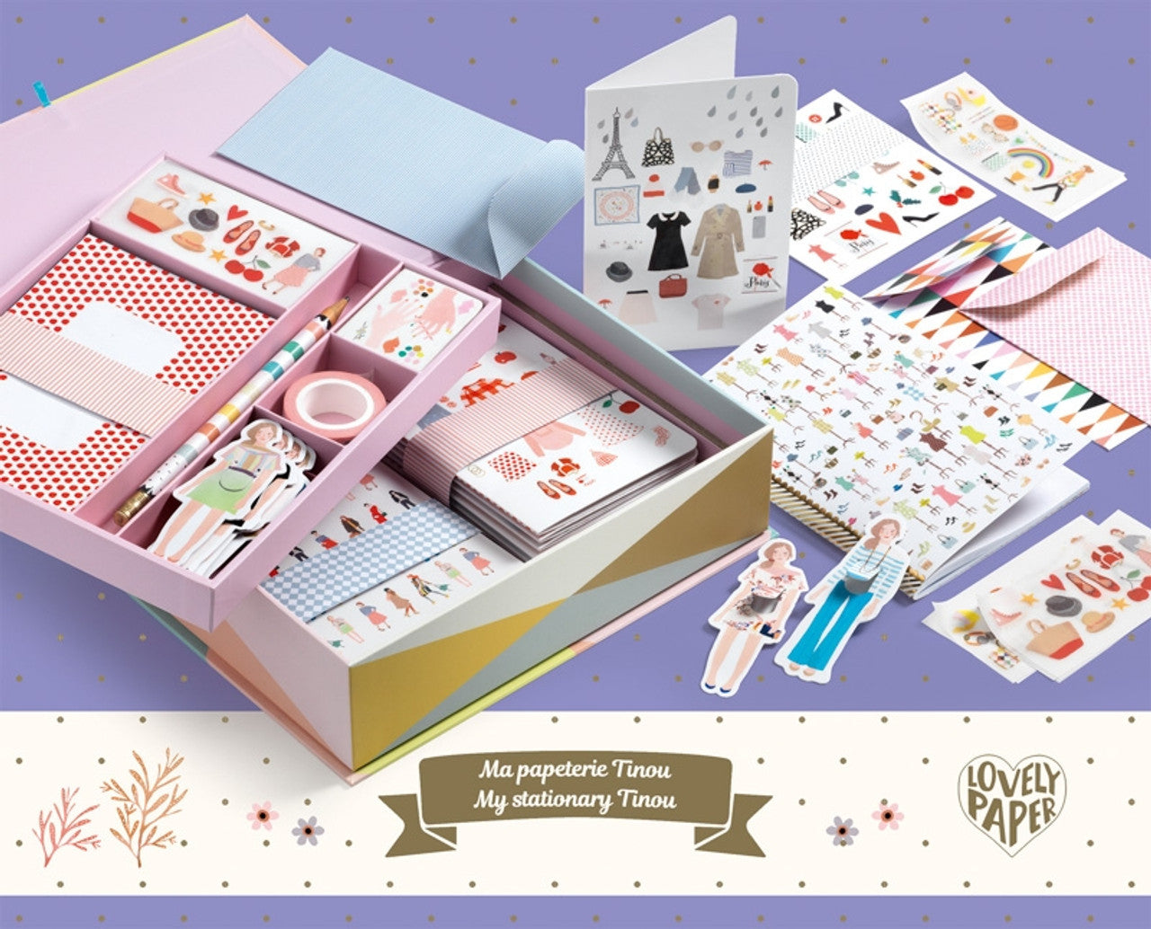 Djeco - Tinou Stationery Box Set