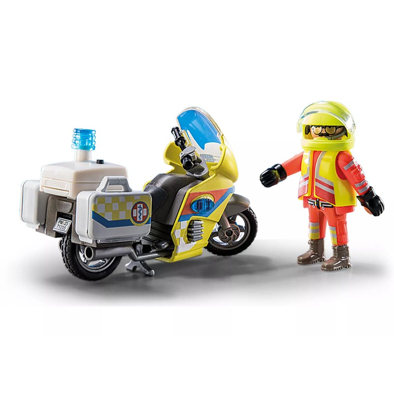 Playmobil - Emergency Motorbike with Flashing Lights 71205