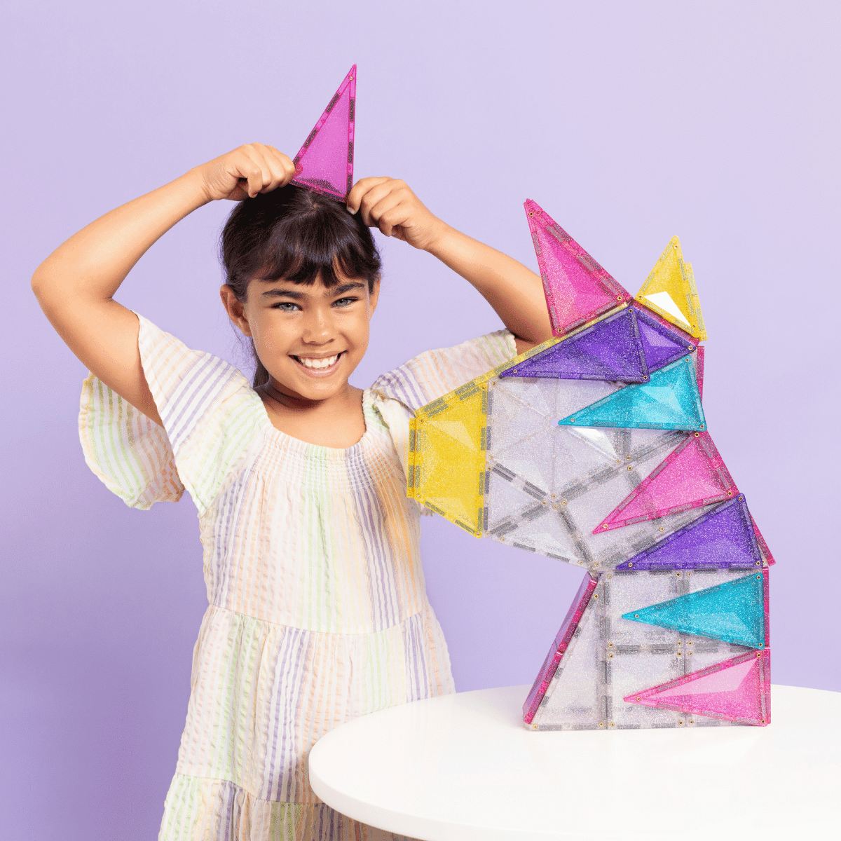 Connetix - Glitter Unicorn Pack 56pcs