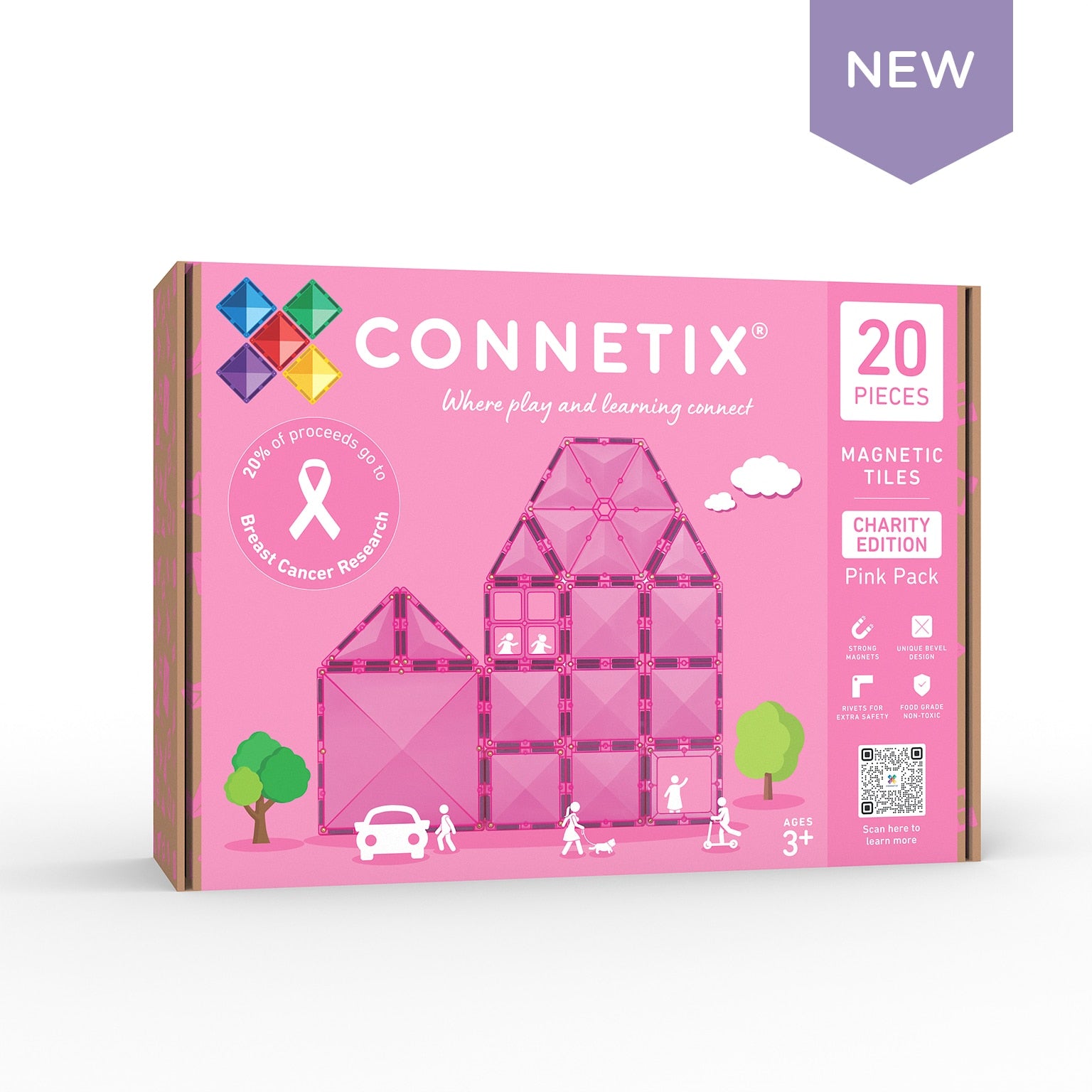 Connetix - Charity Pack Pink 20pc