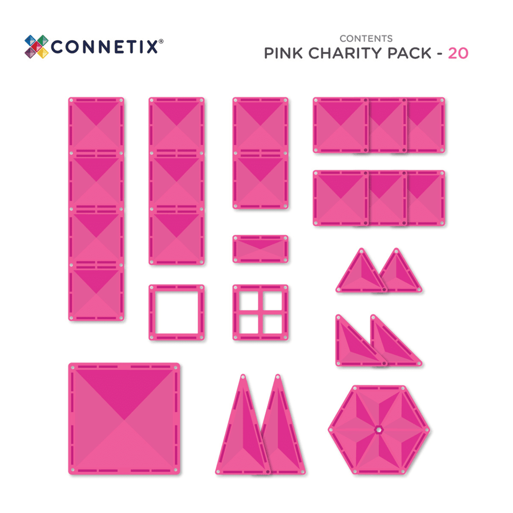 Connetix - Charity Pack Pink 20pc