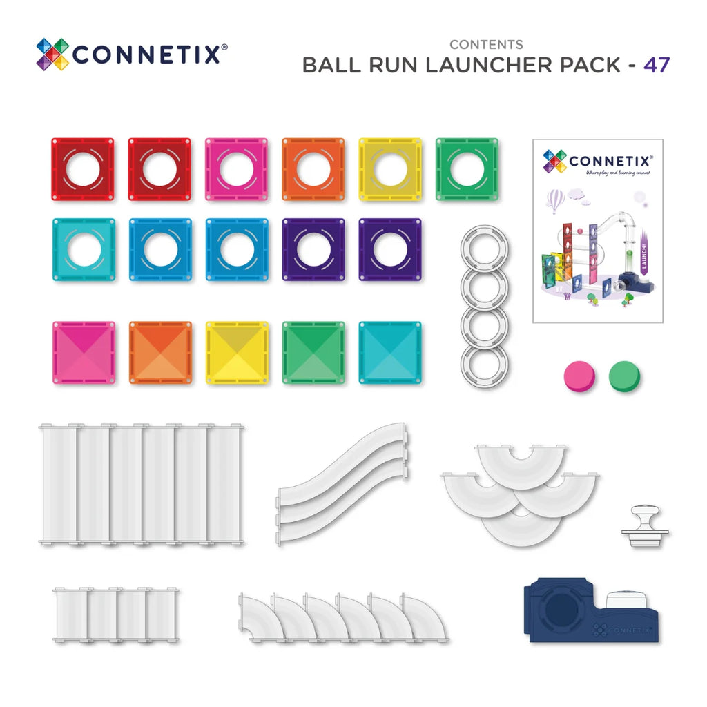Connetix - Ball Run Launcher 47 PC - NEW