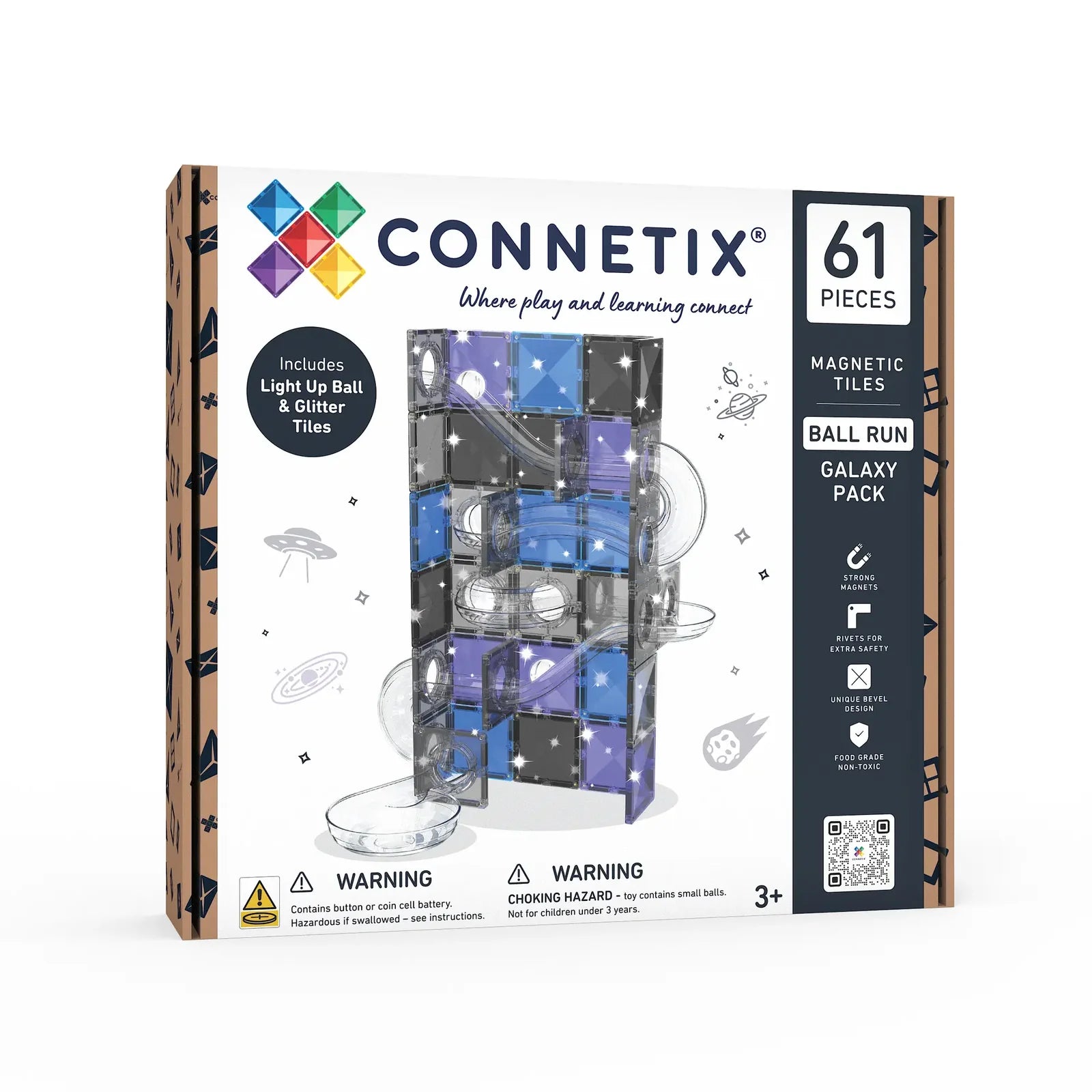 Connetix - Ball Run Galaxy 61PC - NEW