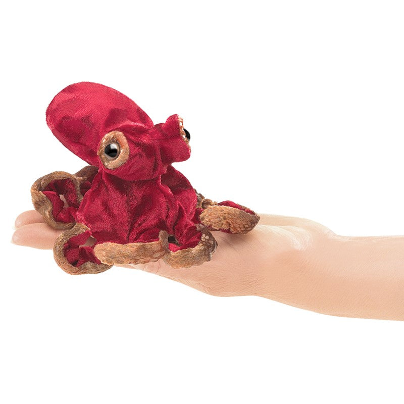 Folkmanis - Mini Red Octopus Finger Puppet