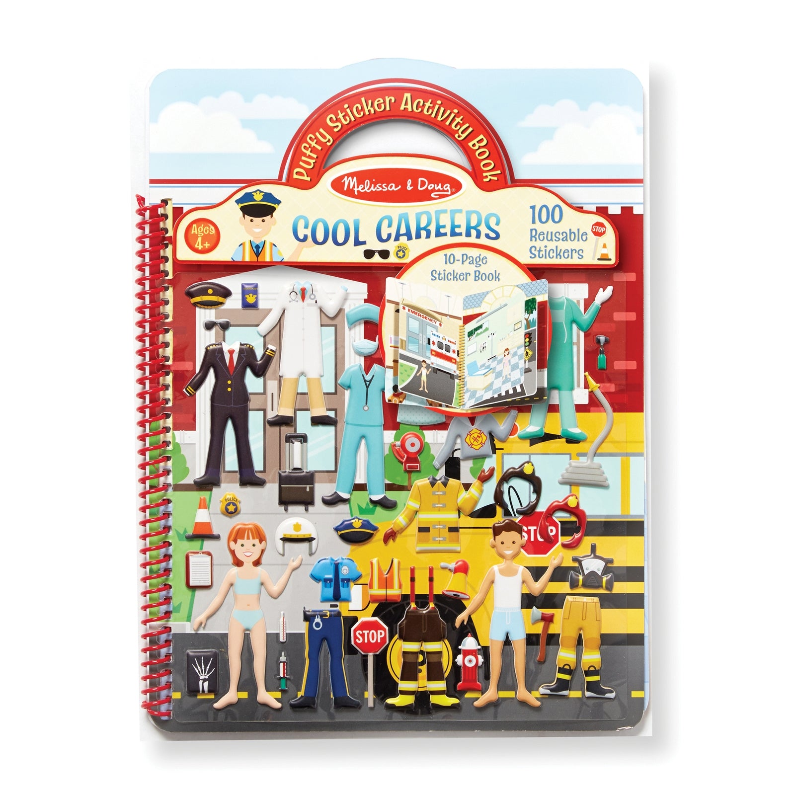 Melissa & Doug - Reusable Puffy Sticker Activity Book Cool Careers