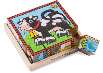Melissa & Doug - Cube Puzzle - Farm - 16pc