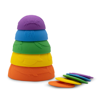 Jellystone - Ocean Stacking Cups - Rainbow