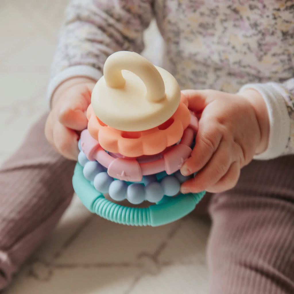 Jellystone - Rainbow Stacker Silicone Teething Toy Ocean