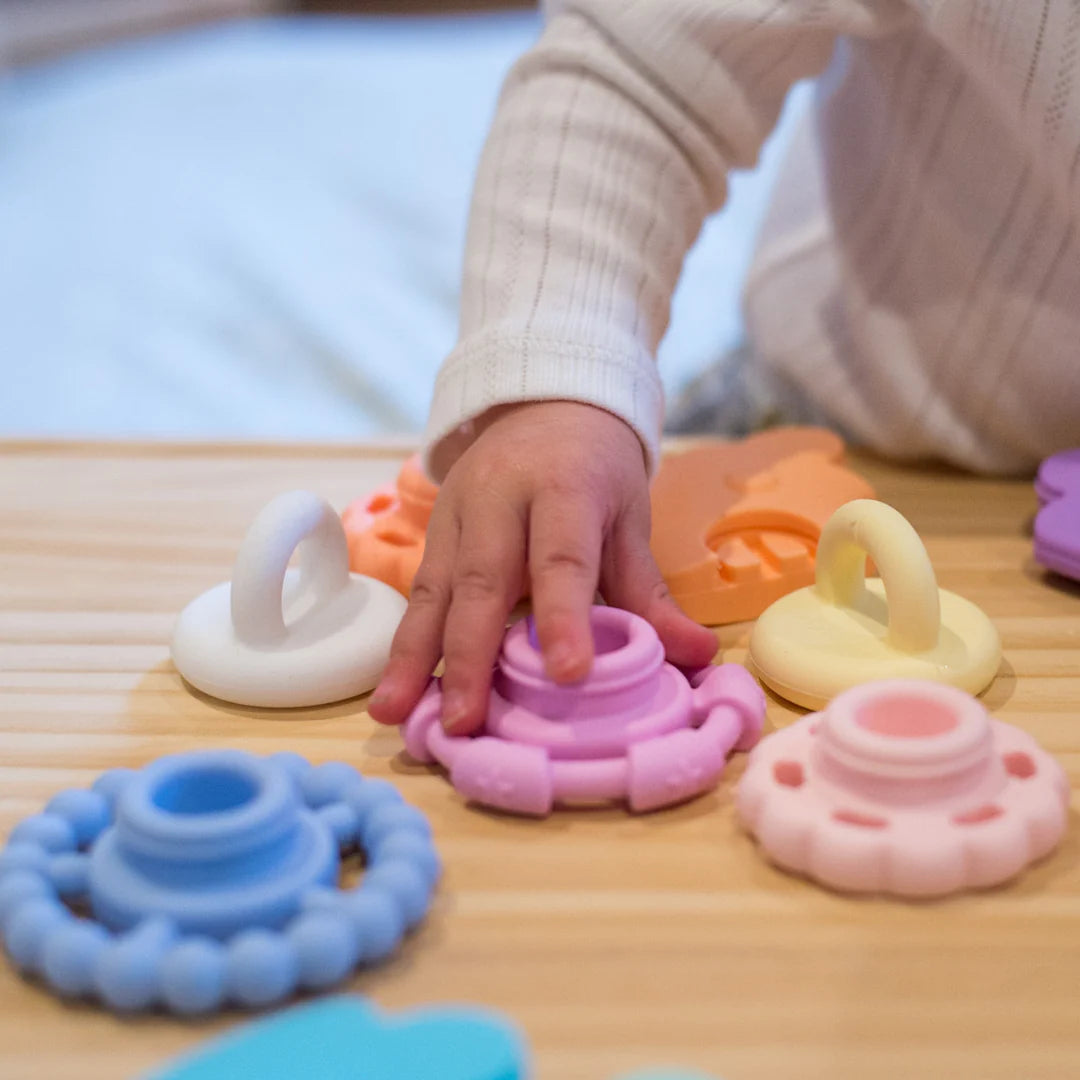 Jellystone - Rainbow Stacker Silicone Teething Toy Ocean