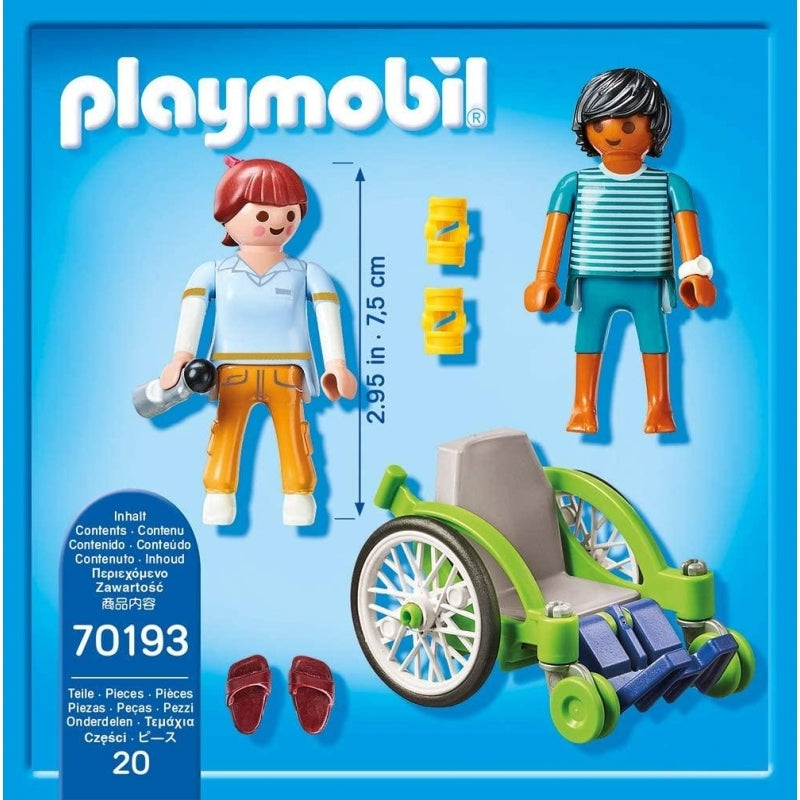 Playmobil - City Life Hospital Patient in Wheelchair 70193