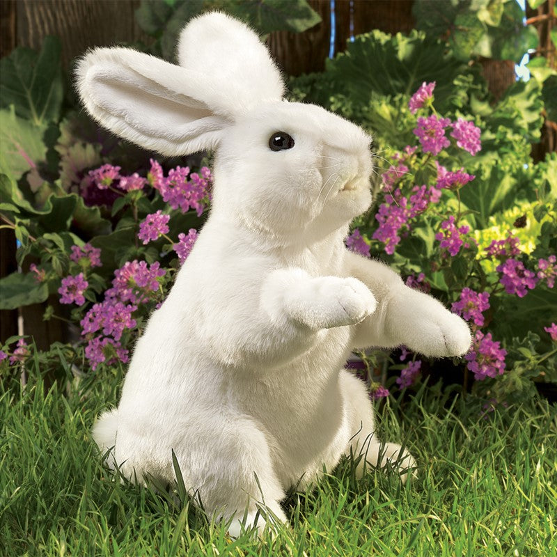Folkmanis - Standing White Rabbit Puppet