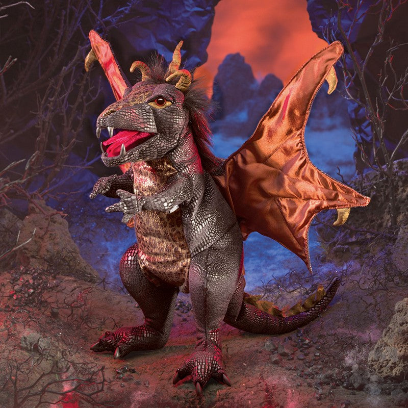 Folkmanis - Black Dragon Puppet