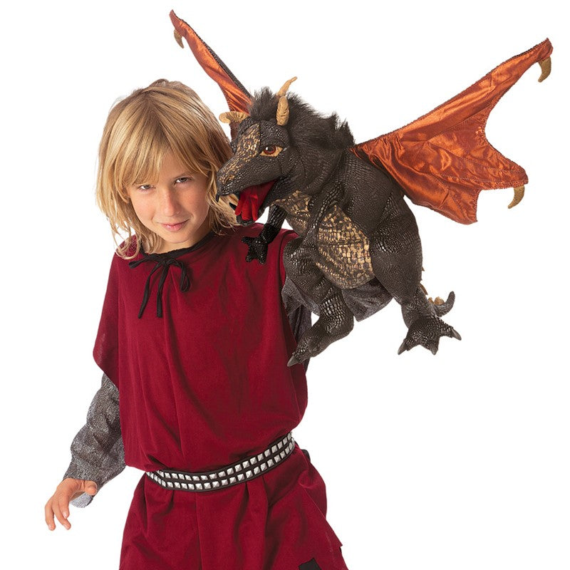 Folkmanis - Black Dragon Puppet