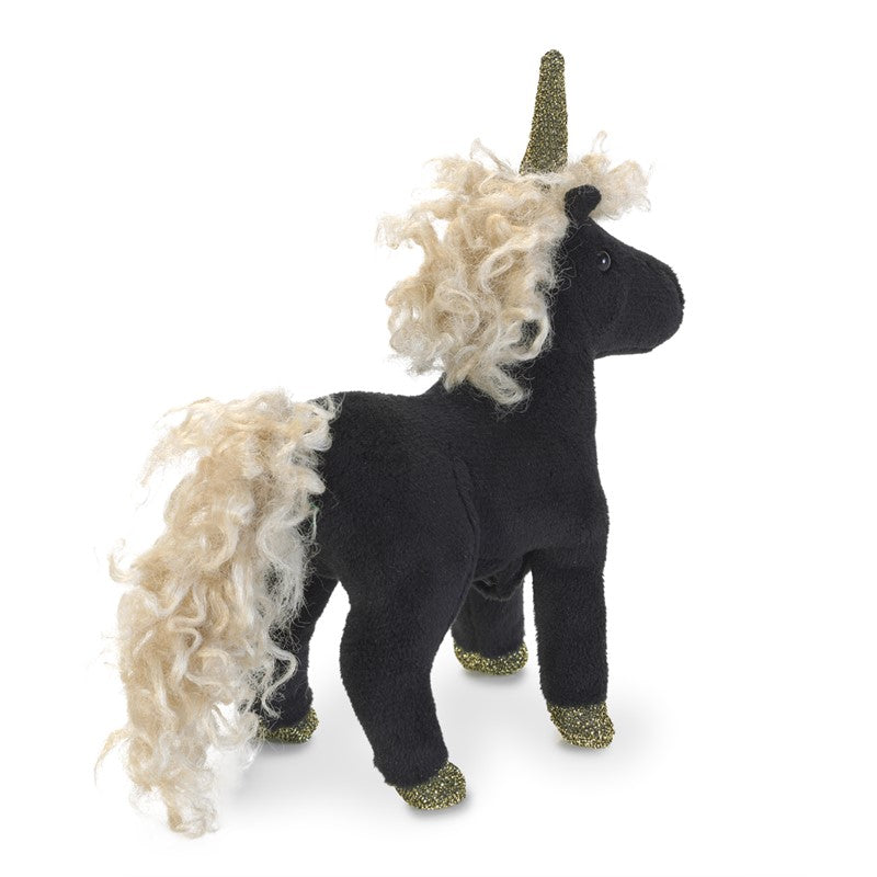 Folkmanis - Mini Black Unicorn Finger Puppet