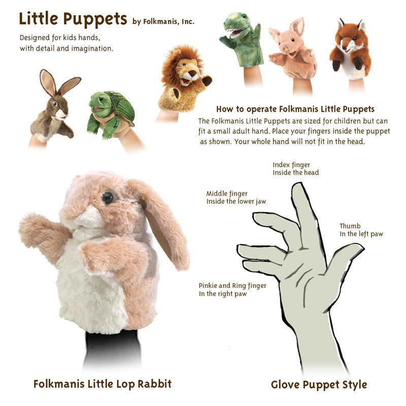 Folkmanis - Little Lop Rabbit Puppet
