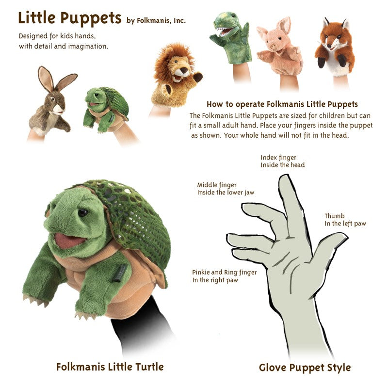 Folkmanis - Little Turtle Puppet