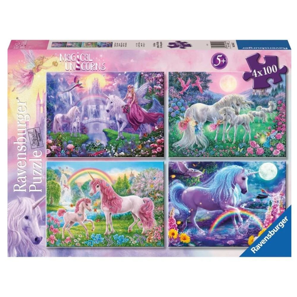 Ravensburger - Unicorn Bumper Pack Puzzles 4x100pc