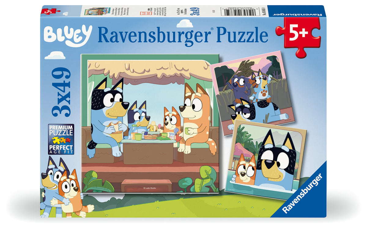 Ravensburger - Bluey's Adventures 3 x 49p