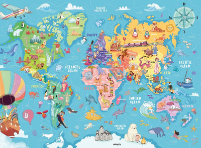 Ravensburger - 100Pc Map of the World Puzzle