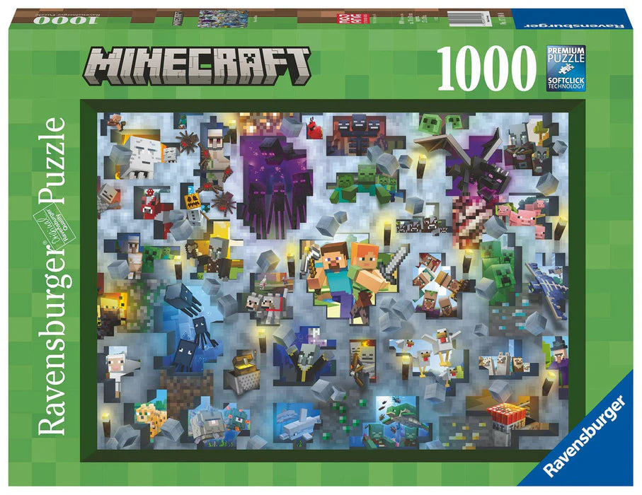 Ravensburger - 1000 pc  Minecraft Challenge Puzzle