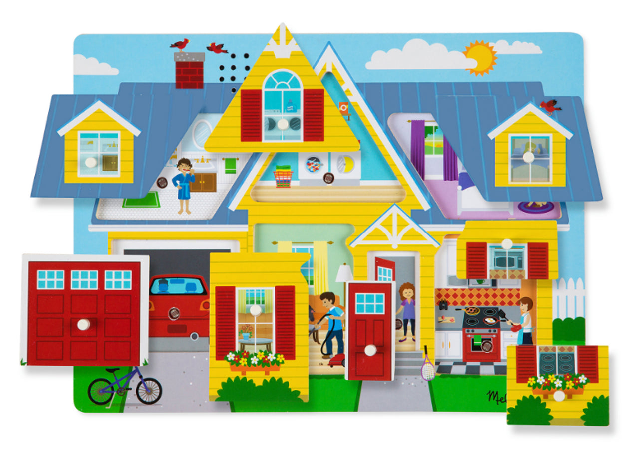 Melissa & Doug - Peg Sound Puzzle - Around the House
