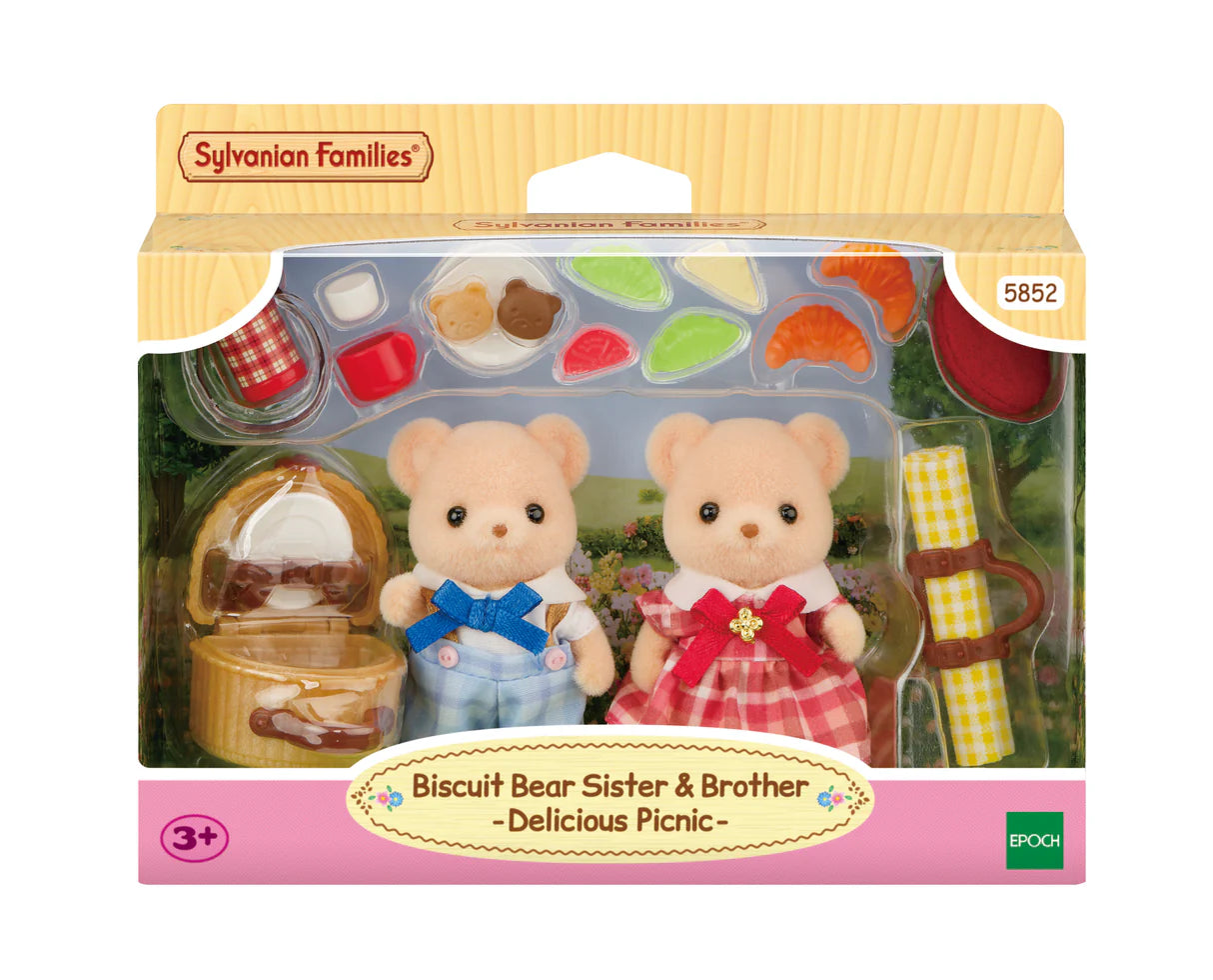 Sylvanian Families - Biscuit Bear Sister & Brother Delicious Picnic