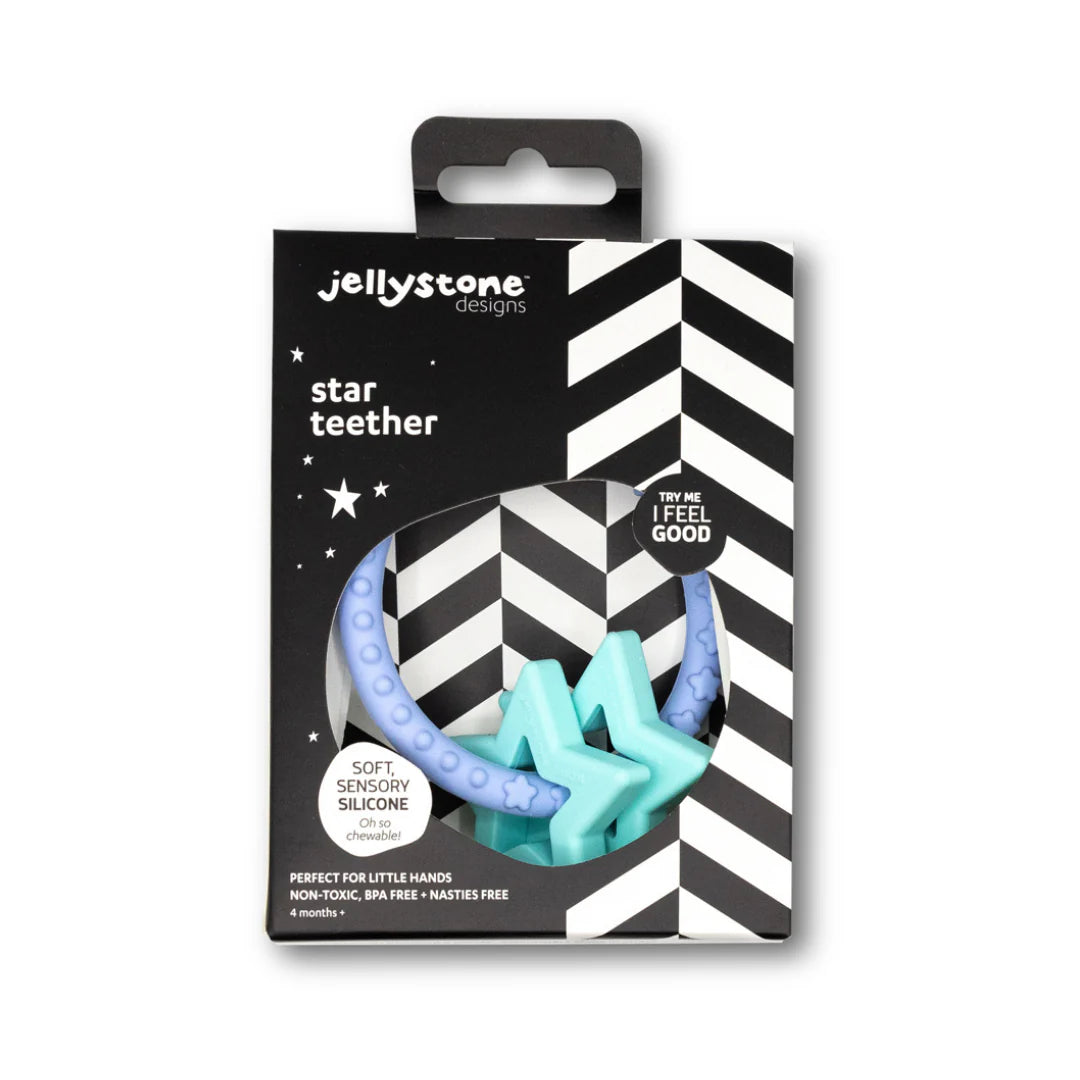 Jellystone - Star Teether - Pastel Blue Green