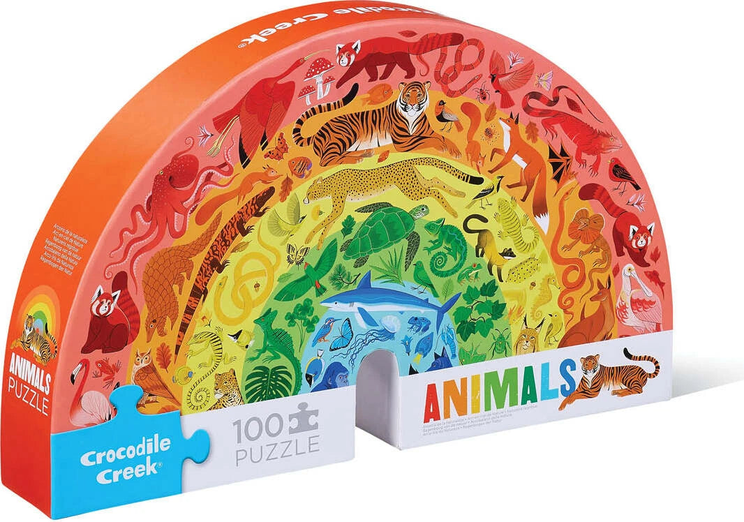 Crocodile Creek - Puzzle Rainbow 100pc Animals