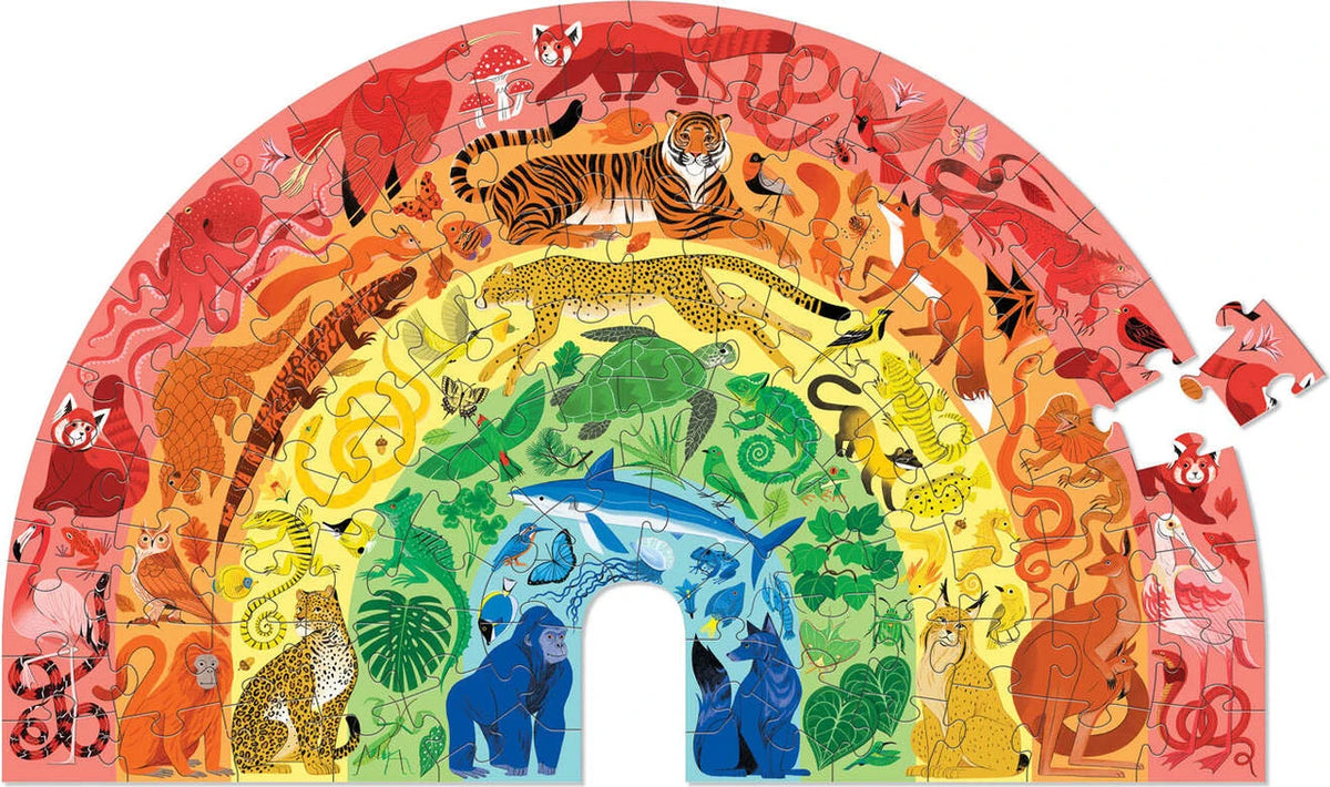 Crocodile Creek - Puzzle Rainbow 100pc Animals