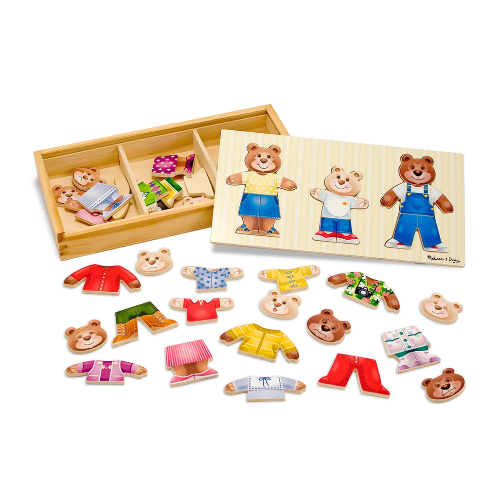 Melissa & Doug - Wooden Bear Family Dress-up Puzzle