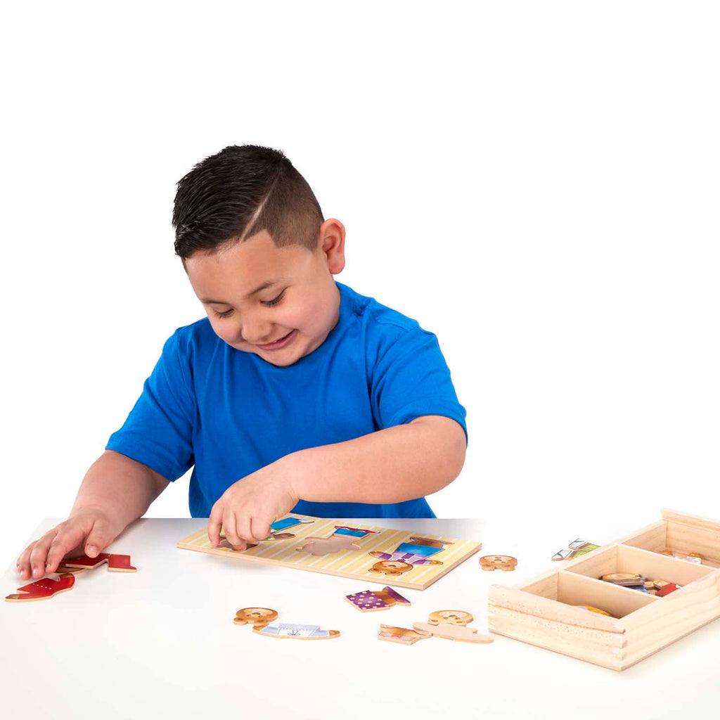 Melissa & Doug - Wooden Bear Family Dress-up Puzzle