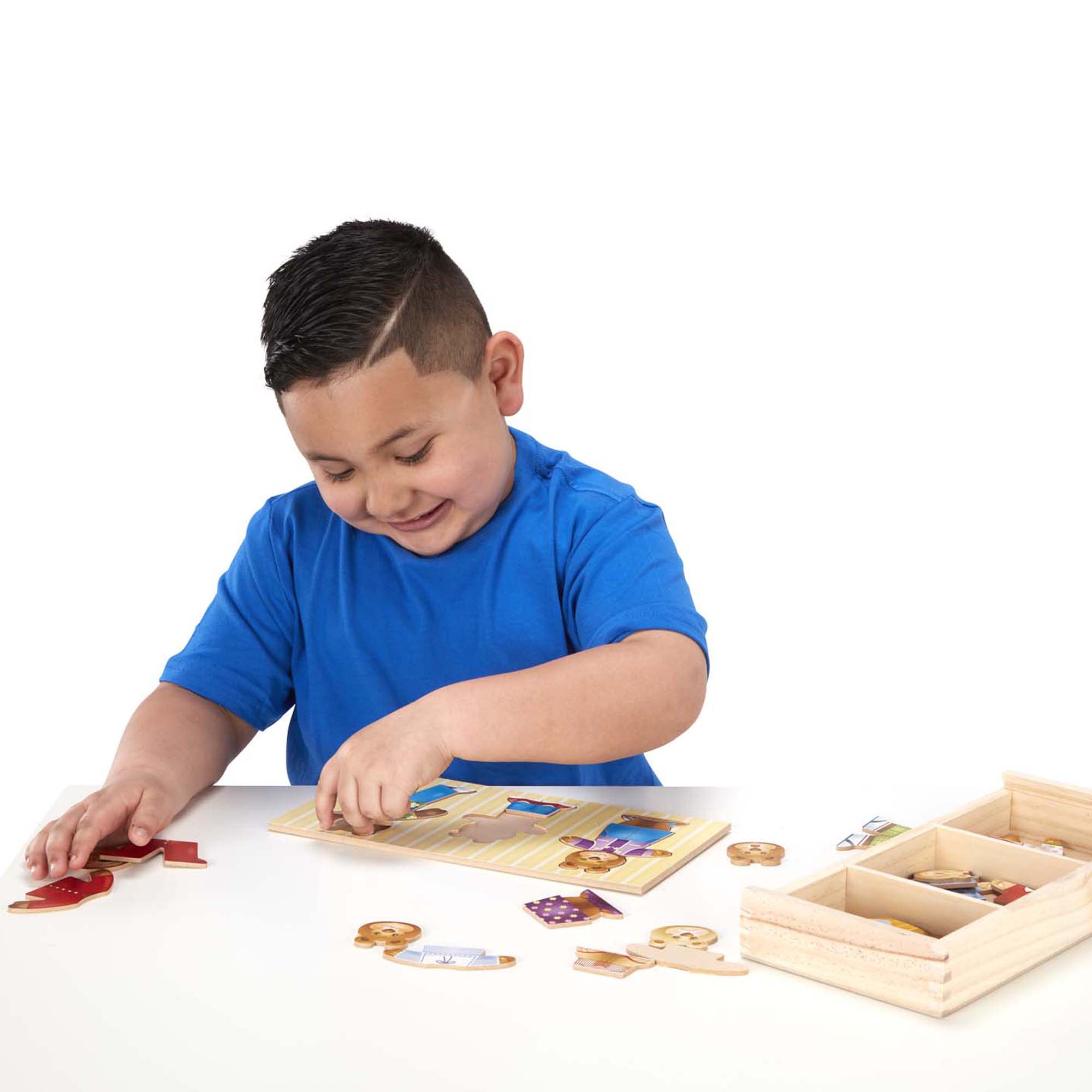 Melissa & Doug - Wooden Bear Family Dress-up Puzzle