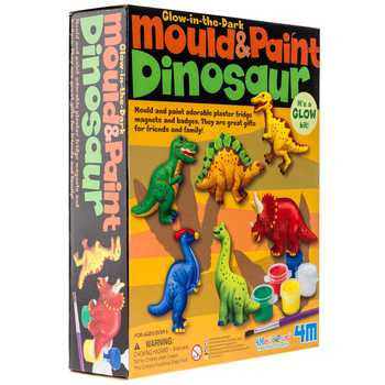 4M - Mould & Paint Glow in the Dark Dinosaurs